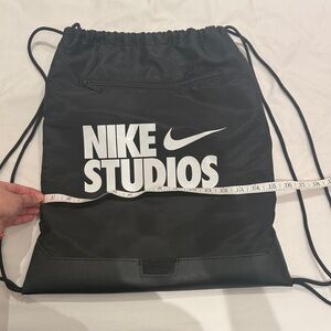 Nike Studios Black Drawstring Backpack